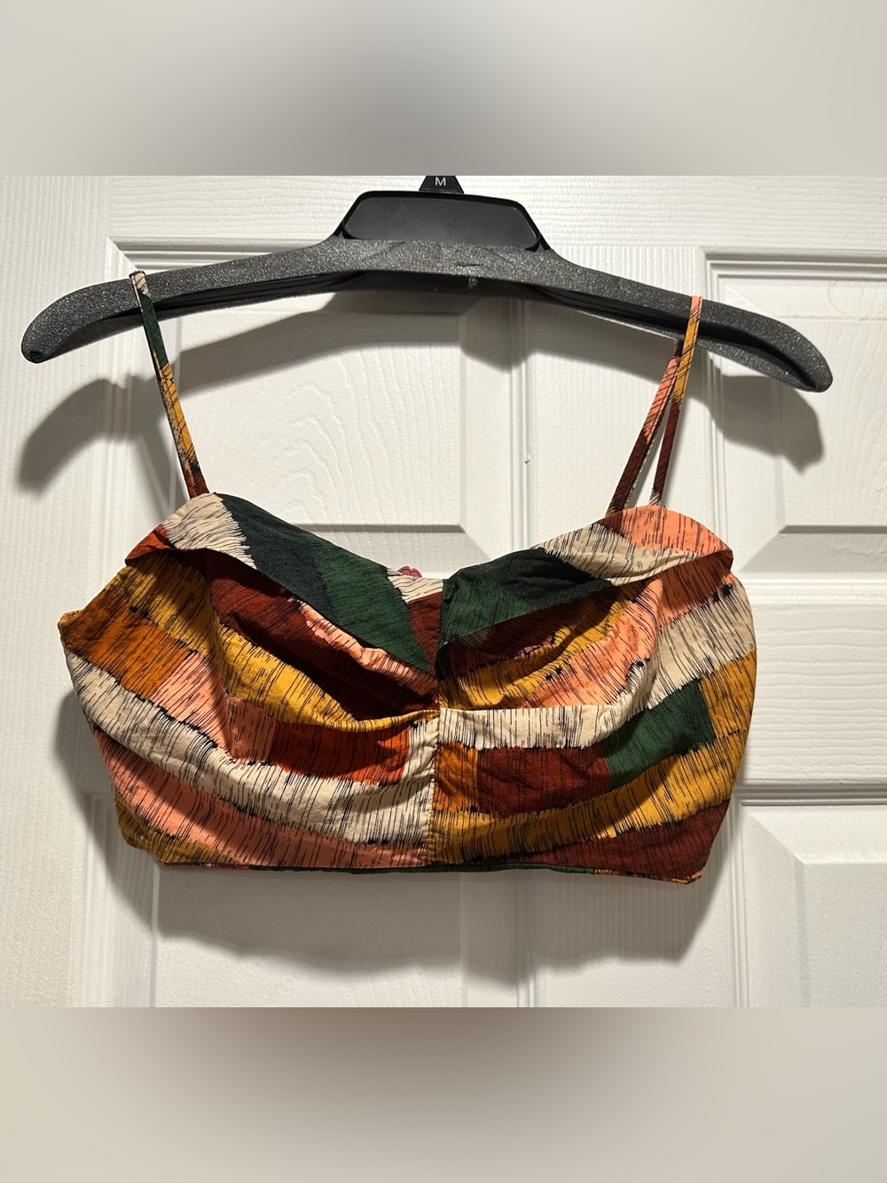 FARM Rio Multi-Color Striped Cropped Cami Top